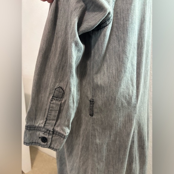 Ci Sono Women's Gray Long Denim Jacket - Picture 8 of 12